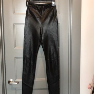 High waisted vegan leather leggings